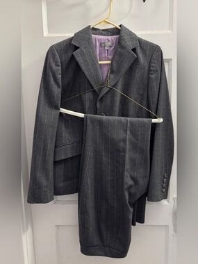 Ann Taylor Charcoal Lavender Pinstripe Women's Suit Jacket & Pants